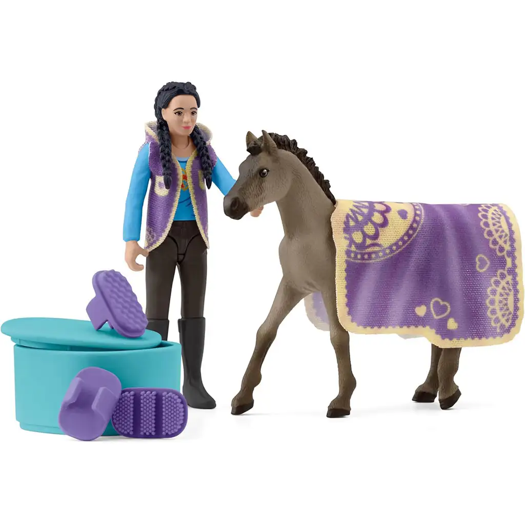 Schleich: Horse Club - Sada krásy s Kim (42753) kép 2
