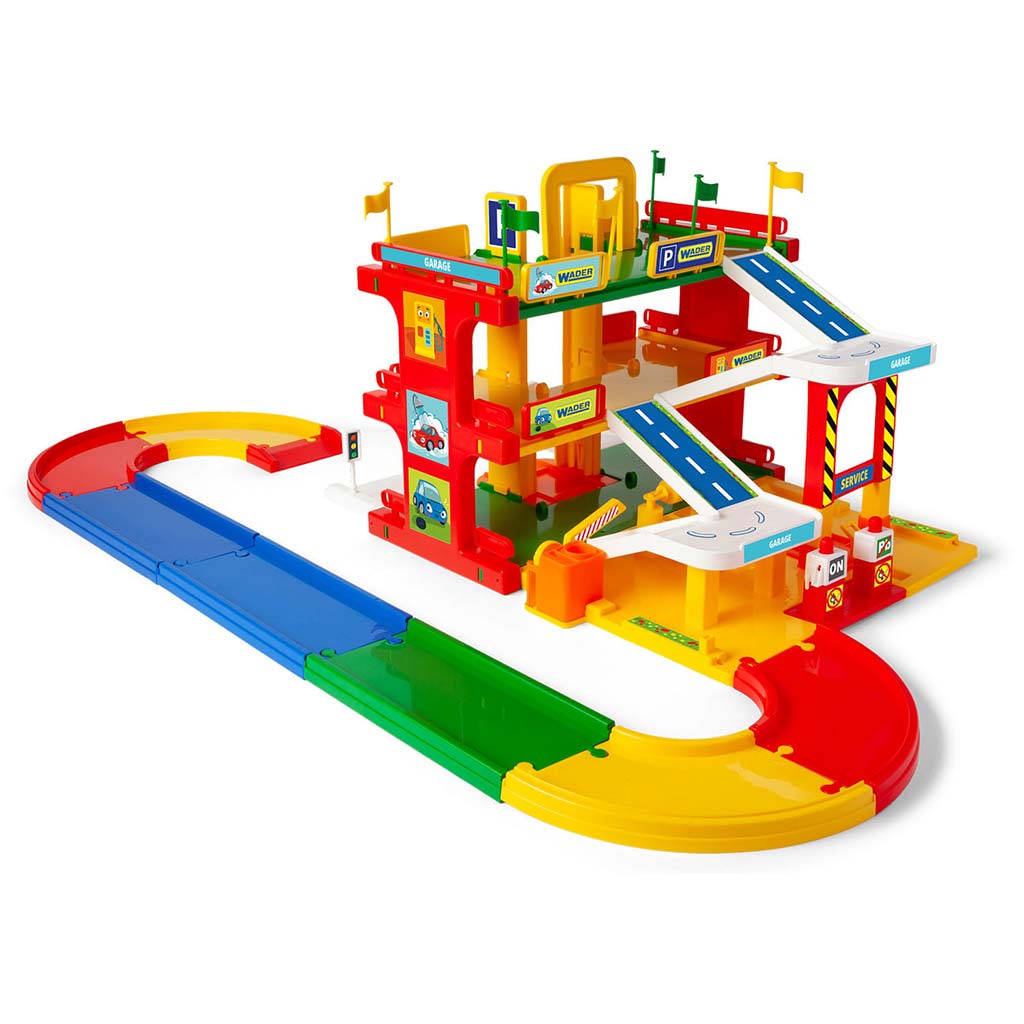 Trojpodlažná servisná garáž s cestou a príslušenstvom - Wader kép 2