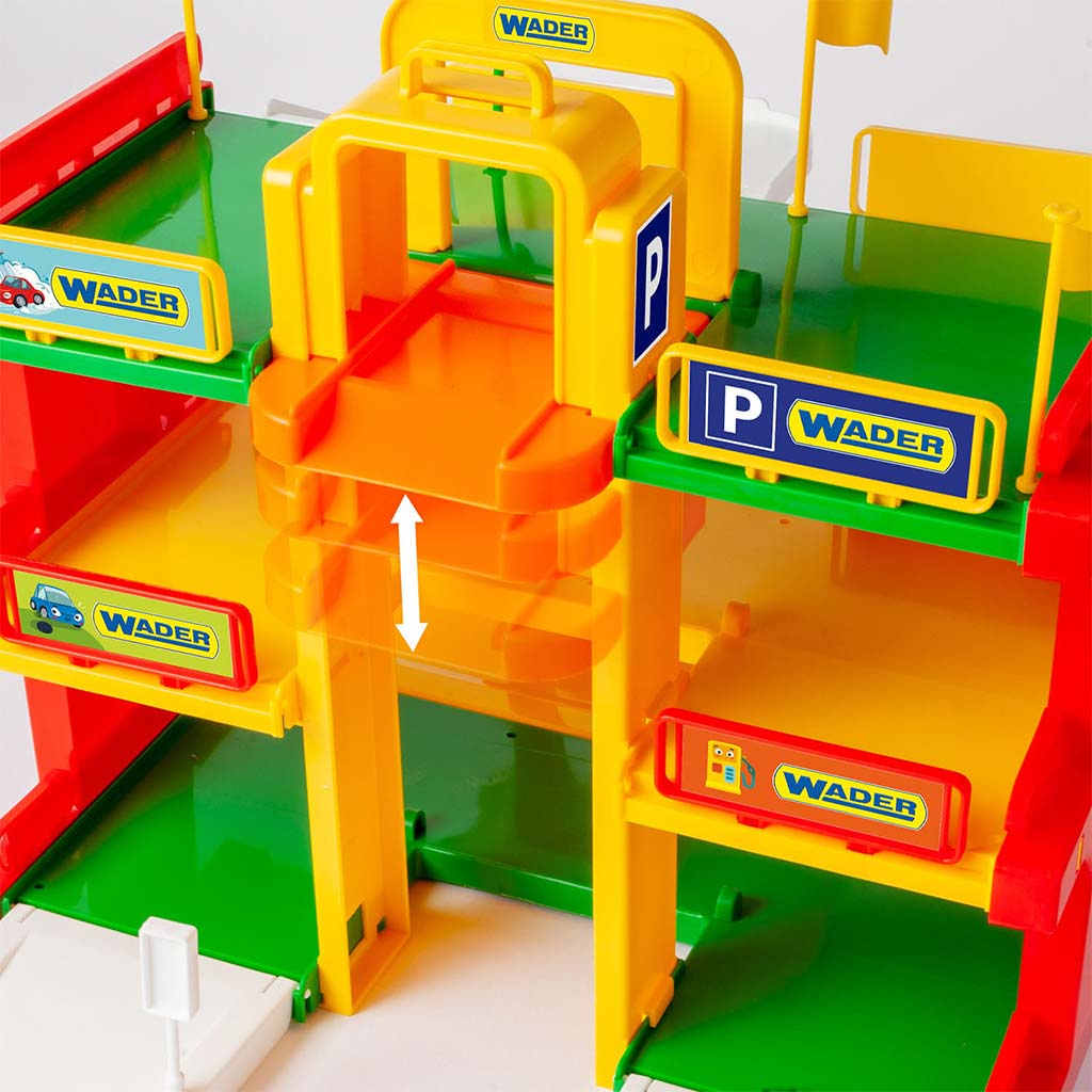 Trojpodlažná servisná garáž s cestou a príslušenstvom - Wader kép 3