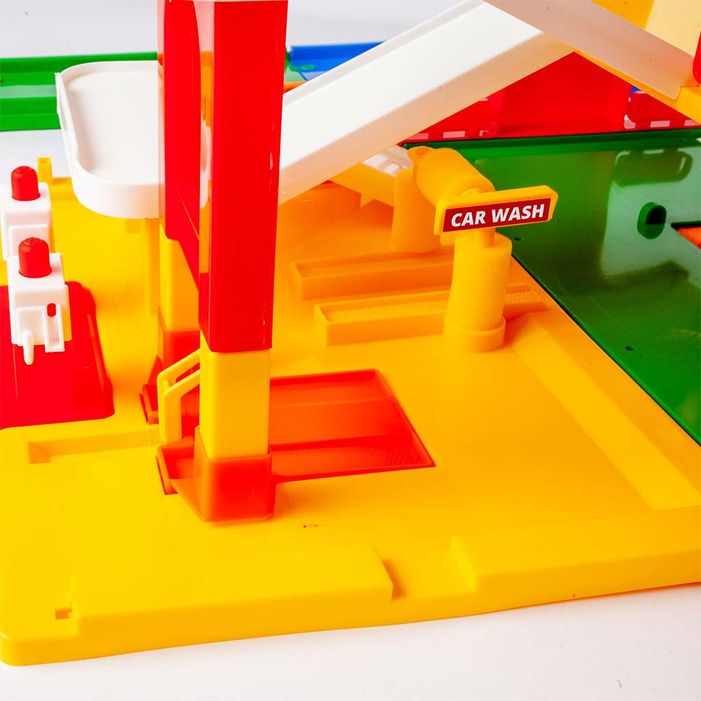 Trojpodlažná servisná garáž s cestou a príslušenstvom - Wader kép 5