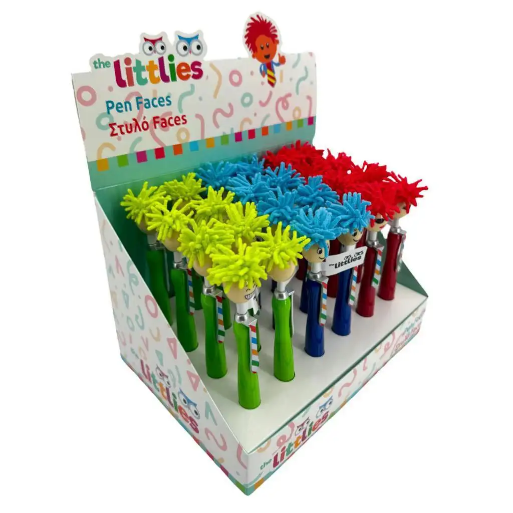 The Littlies: Színes fejek kialakítású tollak többféle 1db kép 1