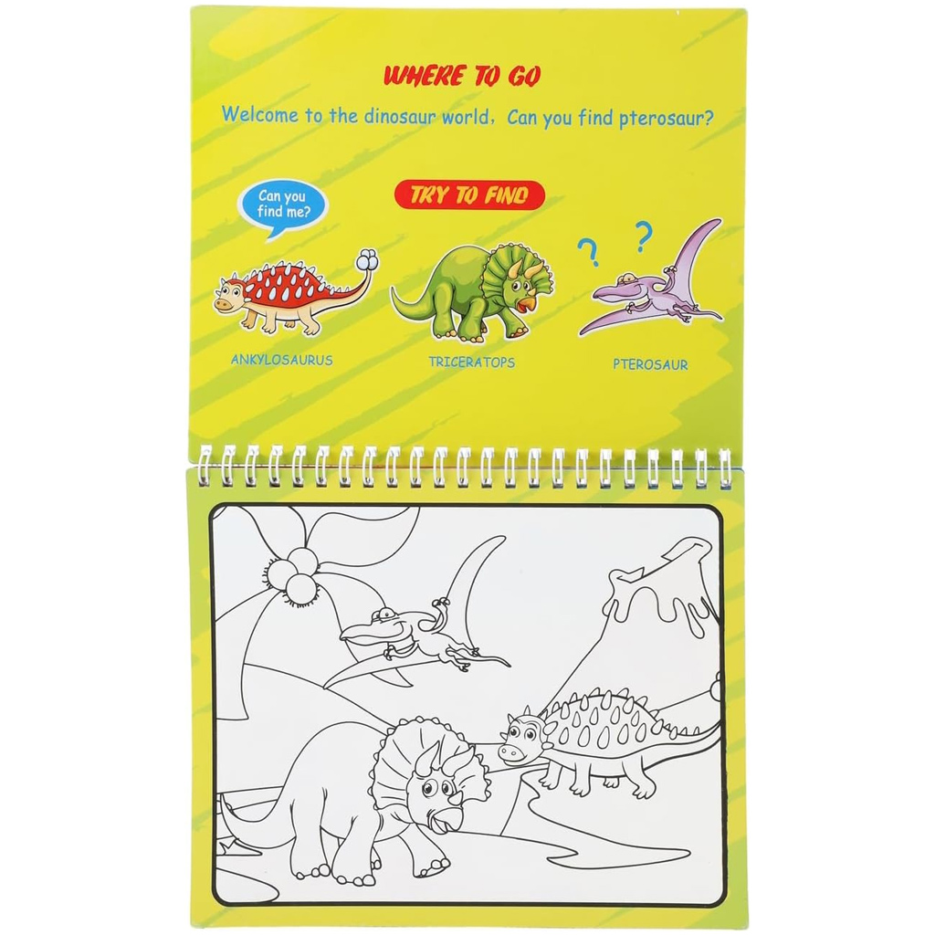 Omaľovánka s vodovými farbami – Dinosaury kép 2