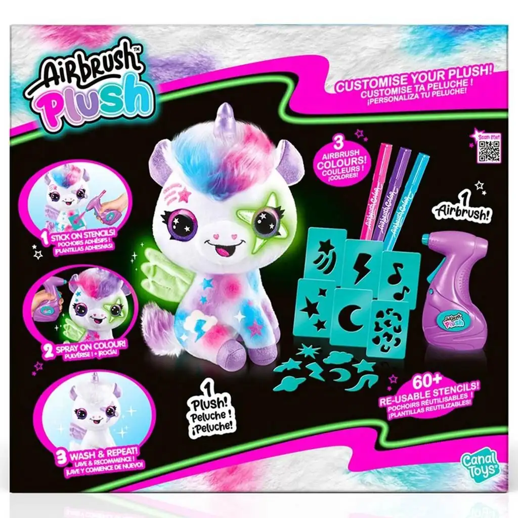 Style4Ever Farbiaci plyšový jednorožec, ktorý svieti v tme, sada kép 3