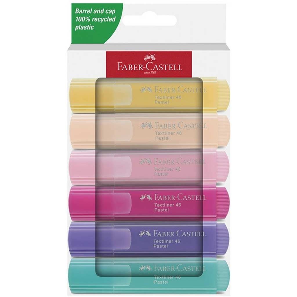 Faber-Castell: 1546 Szövegkiemelő pasztell színben 6db-os szett kép 1