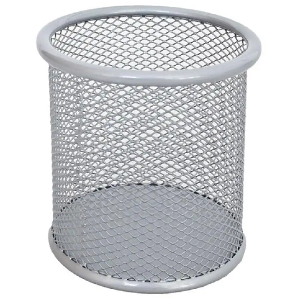 Spirit: Strieborný kovový držiak na ceruzky 9x10cm