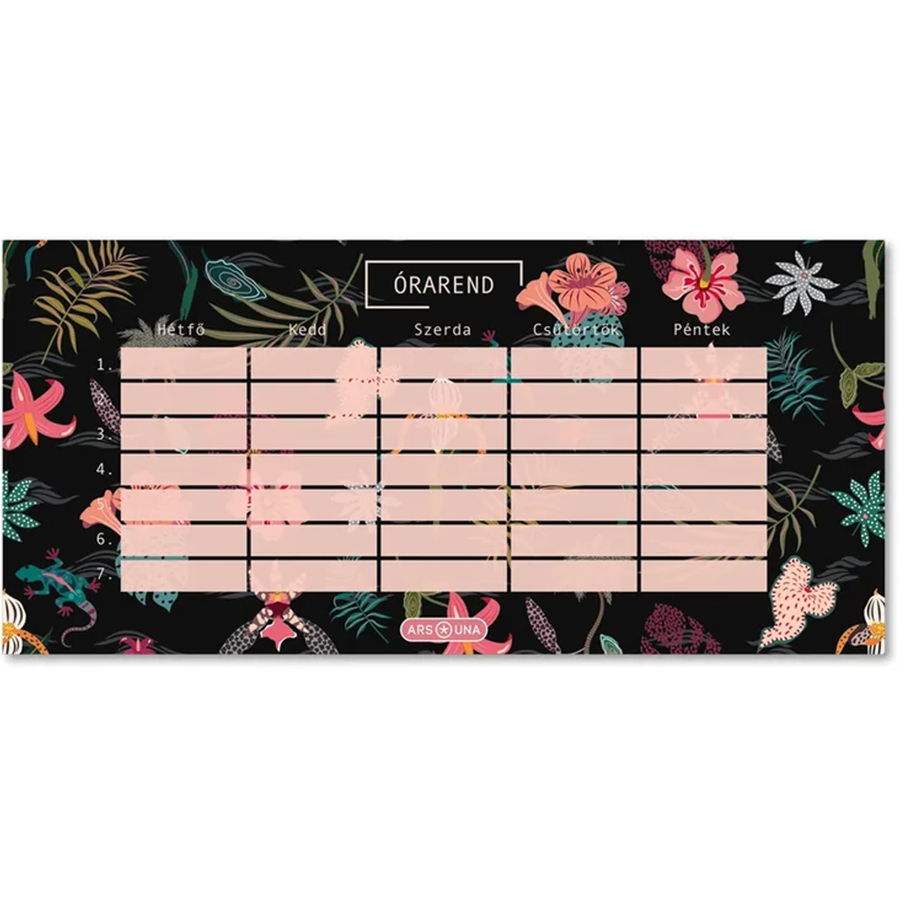 Ars Una: Tahiti jednolistový, obojstranný rozvrh hodín