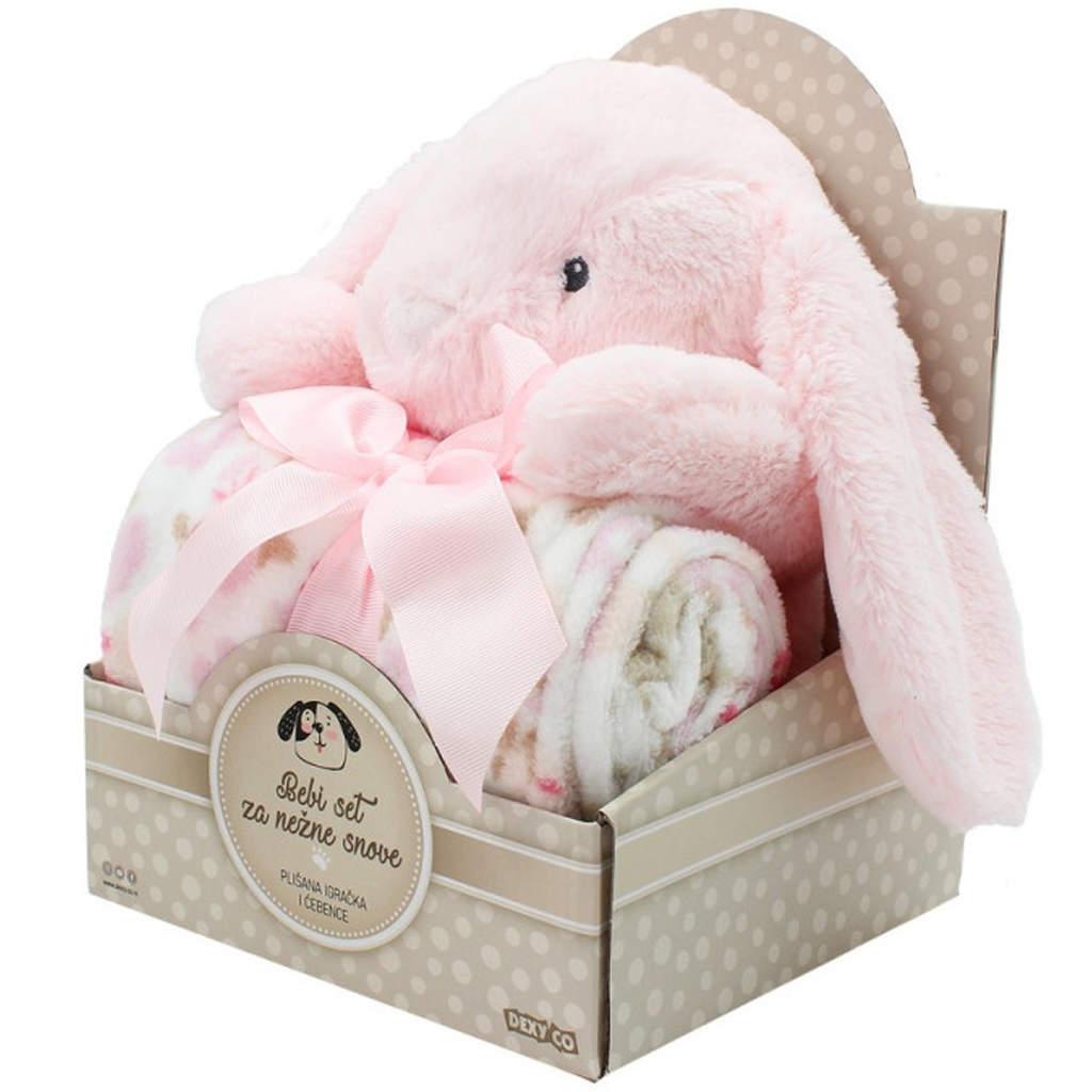 SweetDreams: Deka a plyšový zajačik v ružovej farbe kép 2