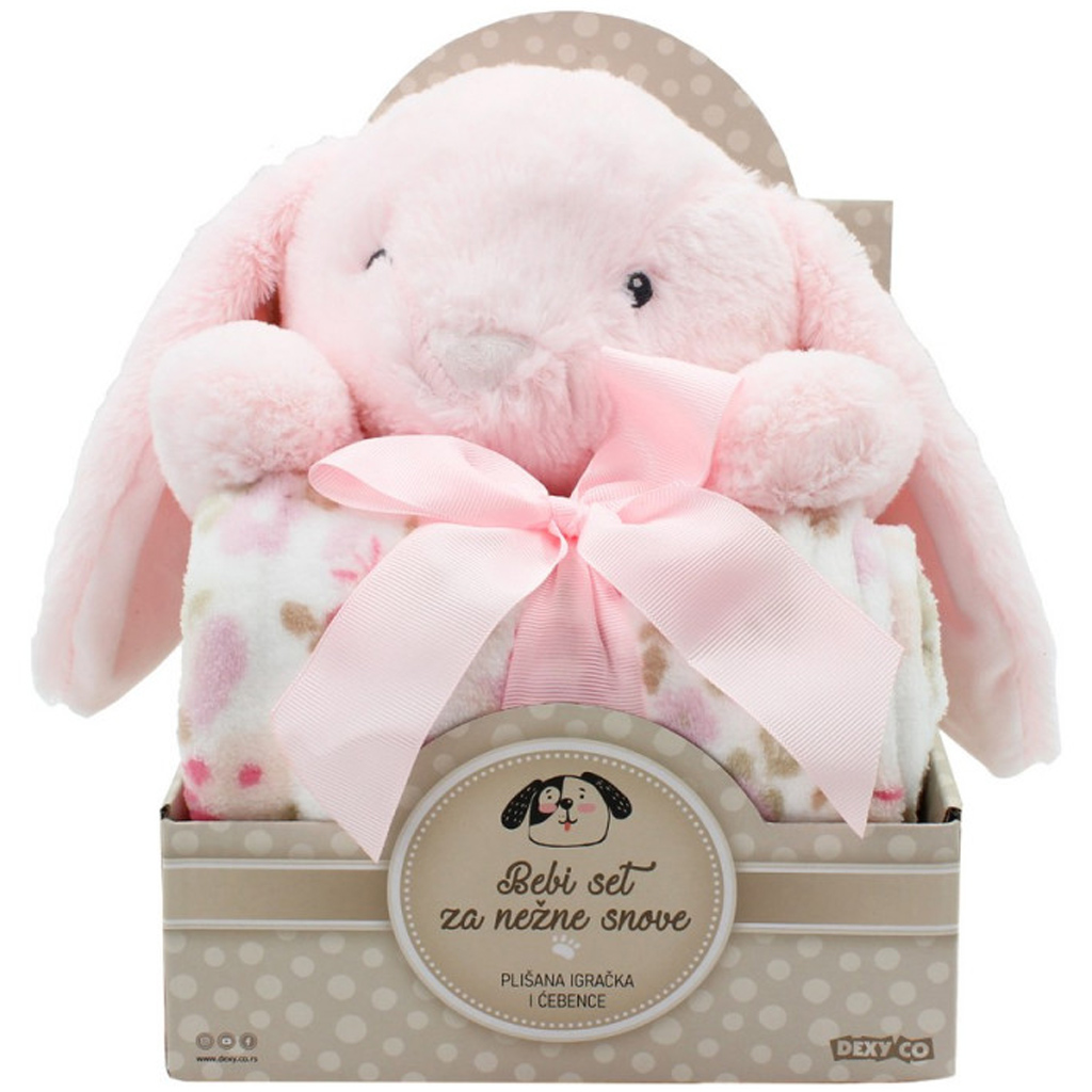 SweetDreams: Deka a plyšový zajačik v ružovej farbe