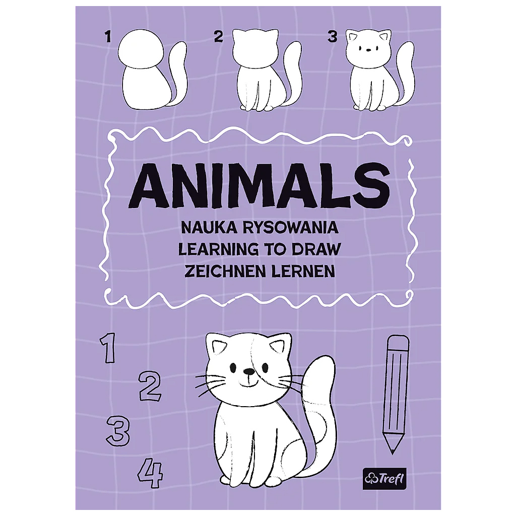 Kresli zvieratá krok za krokom - pracovný zošit - Trefl