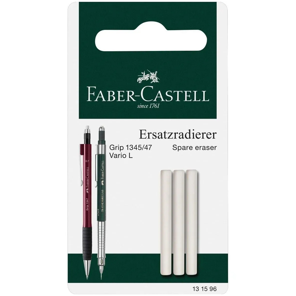 Faber-Castell: Náhradná guma Grip 1345/1347 pre mechanickú ceruzku, sada 3 kusov