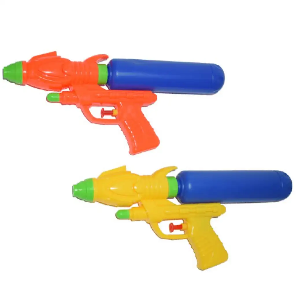 Veľká vodná puška s nádržou v zeleno-modrej farbe