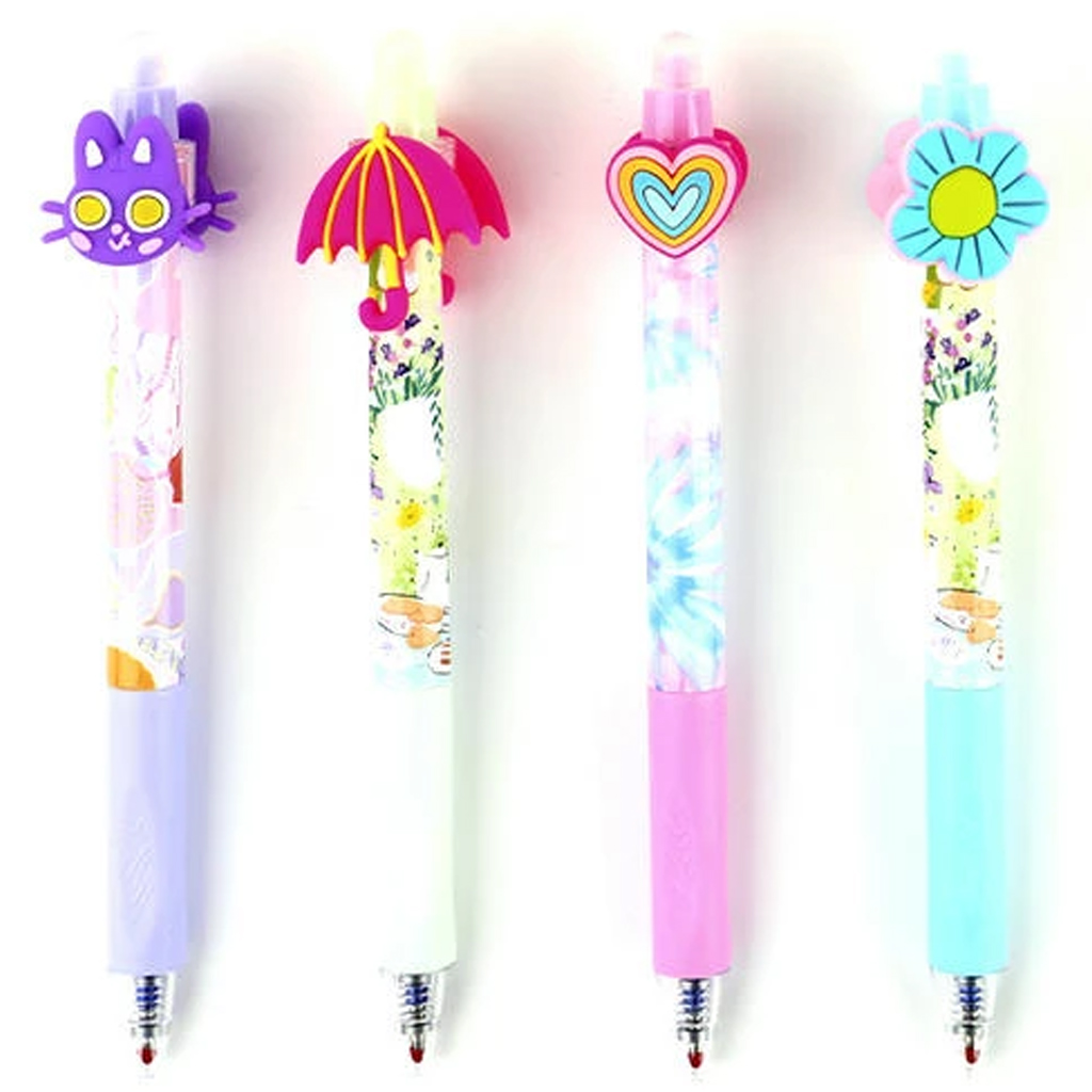 Nebulo: Jarná drobnosť gumovateľné gélové pero s tlačidlom v rôznych prevedeniach 1 ks