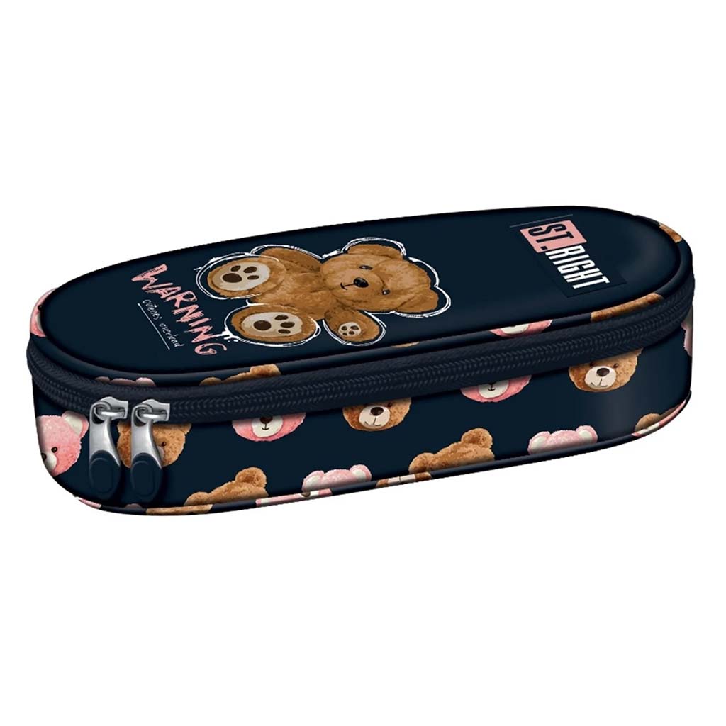 St.Right Teddy Bear oválny peračník PC01 23x9,5x6 cm