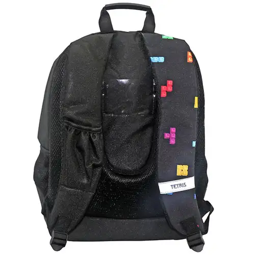 Tetris lekerekített iskolatáska, hátizsák 33x16x45cm kép 2