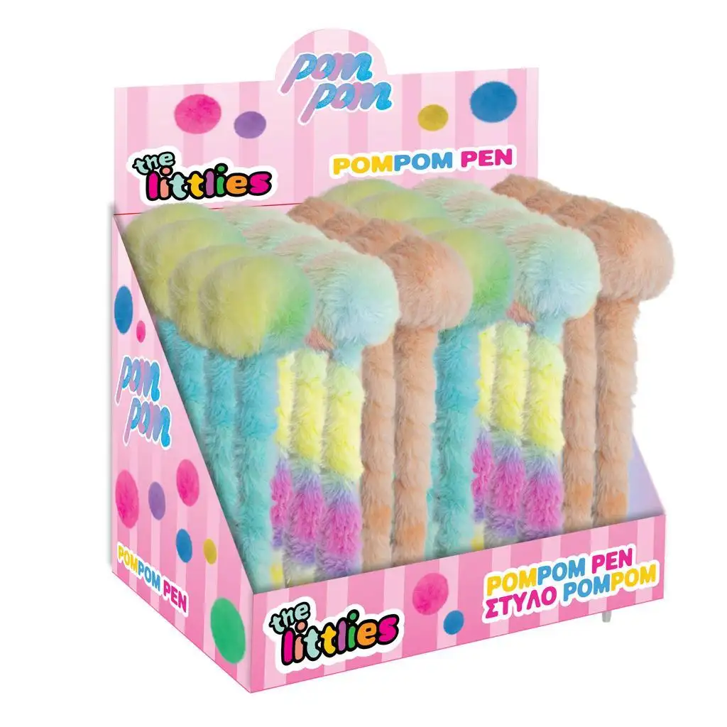 The Littlies: Pompon guľôčkové pero v 4 variantoch