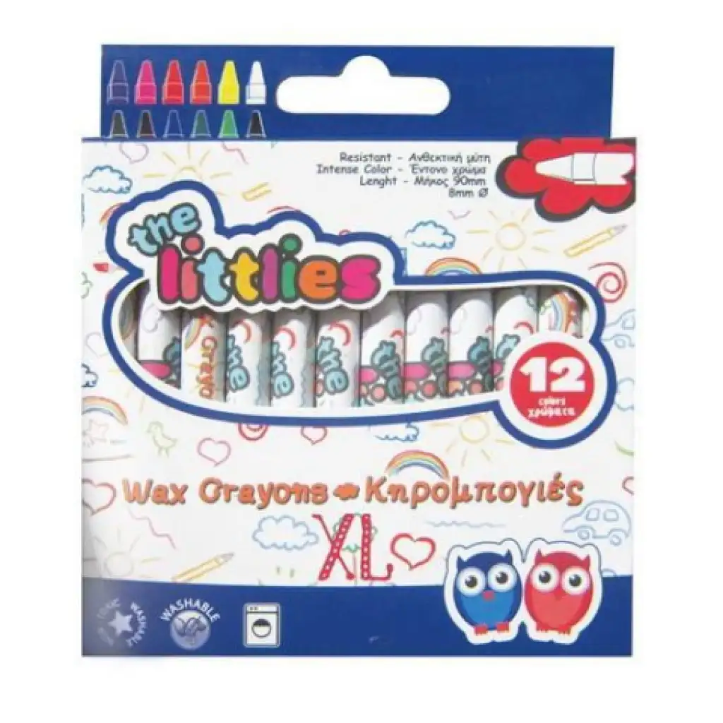 The Littlies: XL 12 dielny set farebných voskoviek