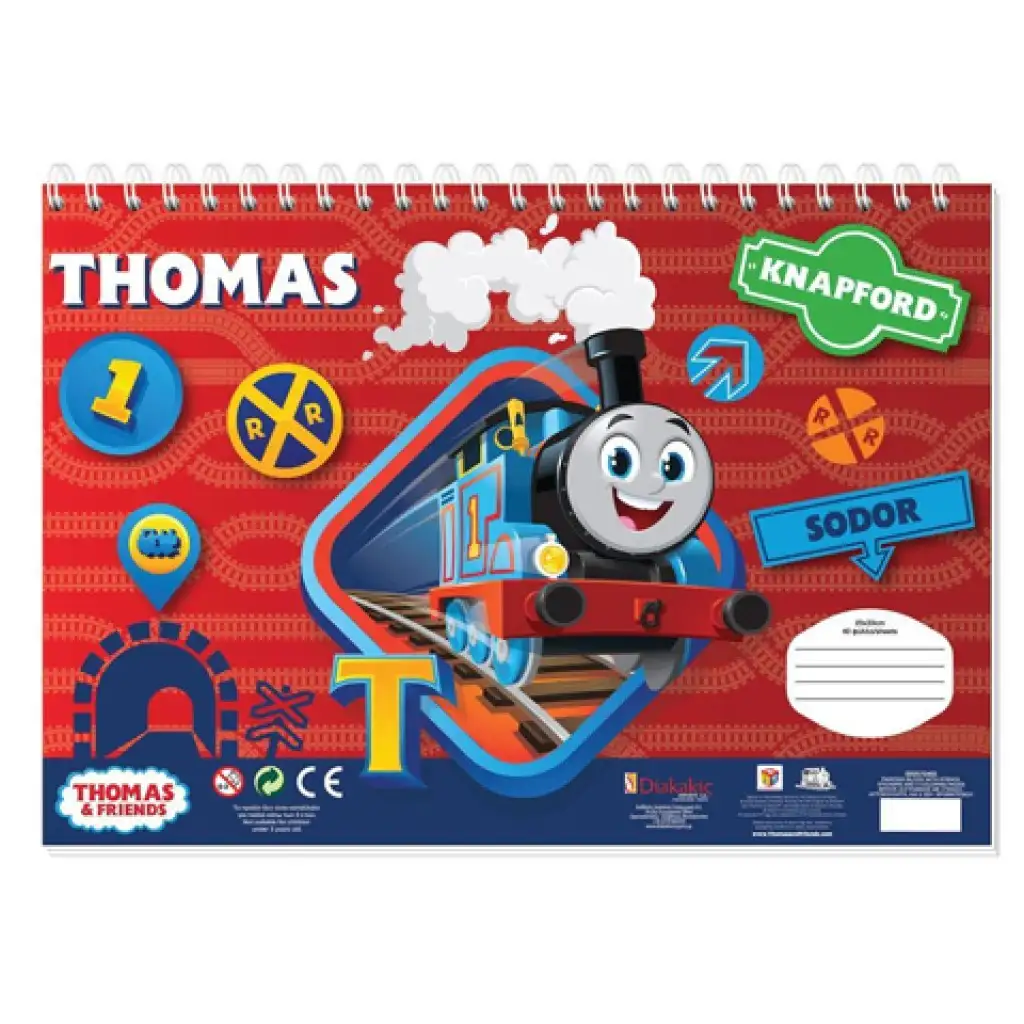 Thomas a priatelia skicár vo dvoch variantoch s nálepkou 40 listov