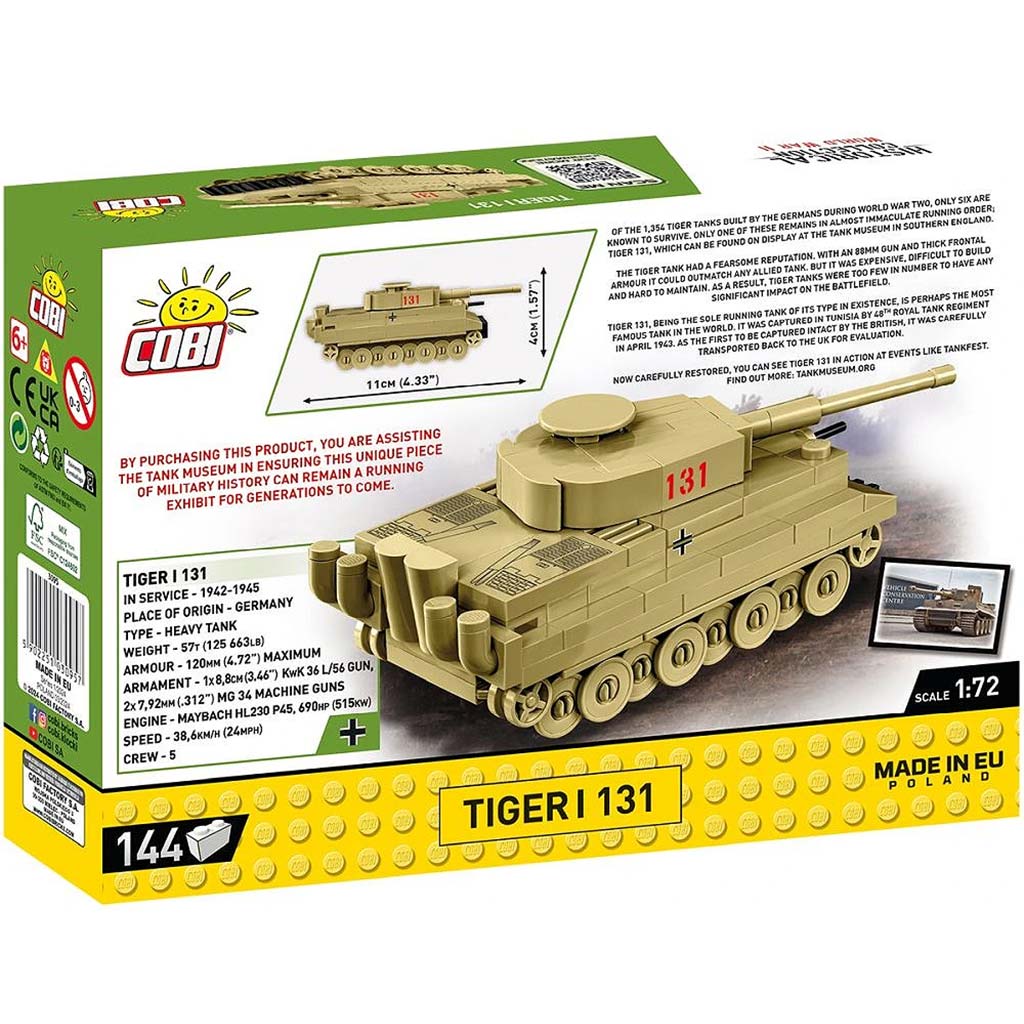 COBI: Tiger I 131 tank stavebnica (3095) kép 4