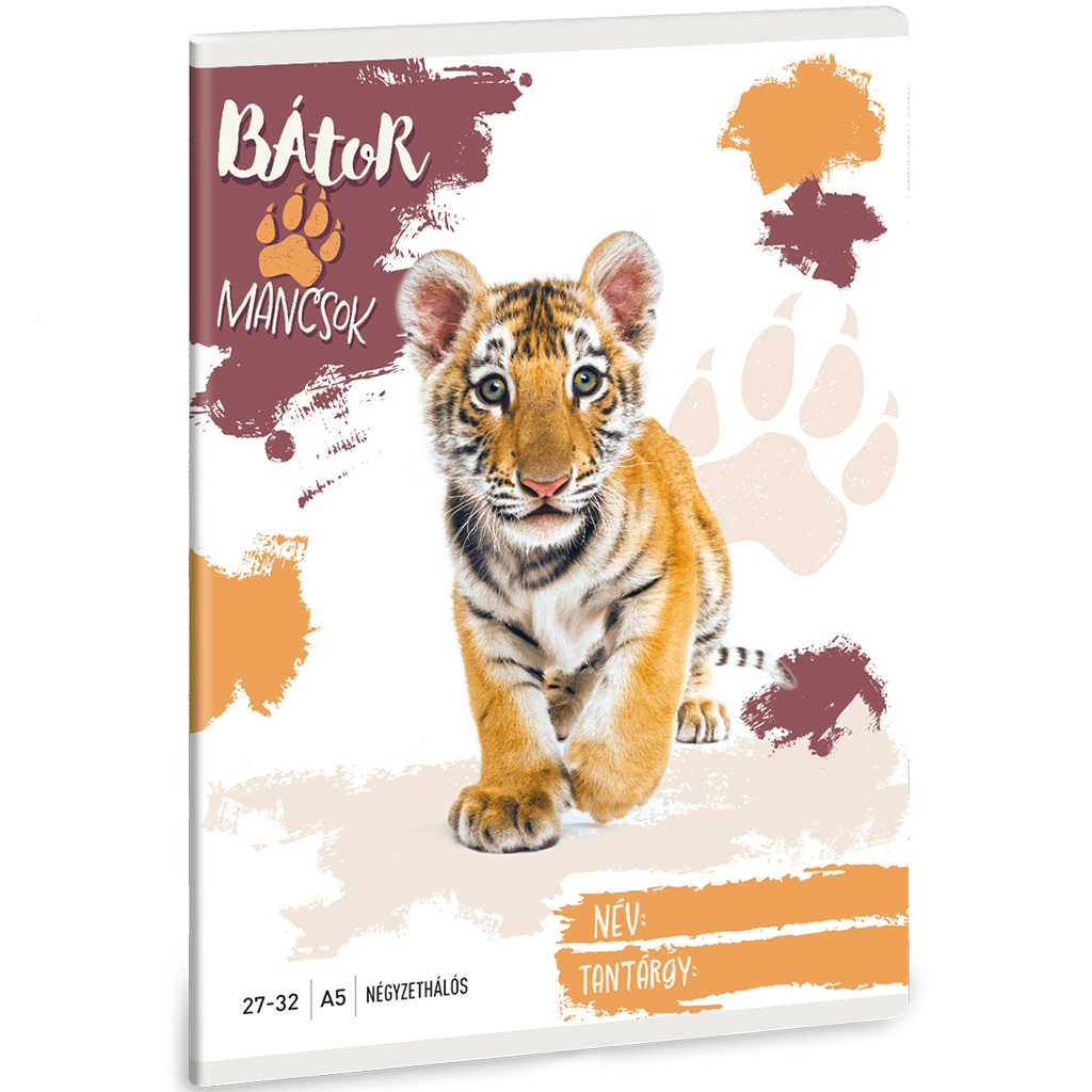 Ars Una: Odvážne labky - Tiger kockovaný zošit A/5 27-32