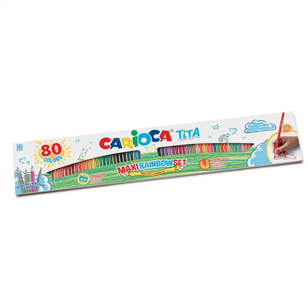 Tita Maxi Rainbow 80db-os színes ceruza szett - Carioca kép 1