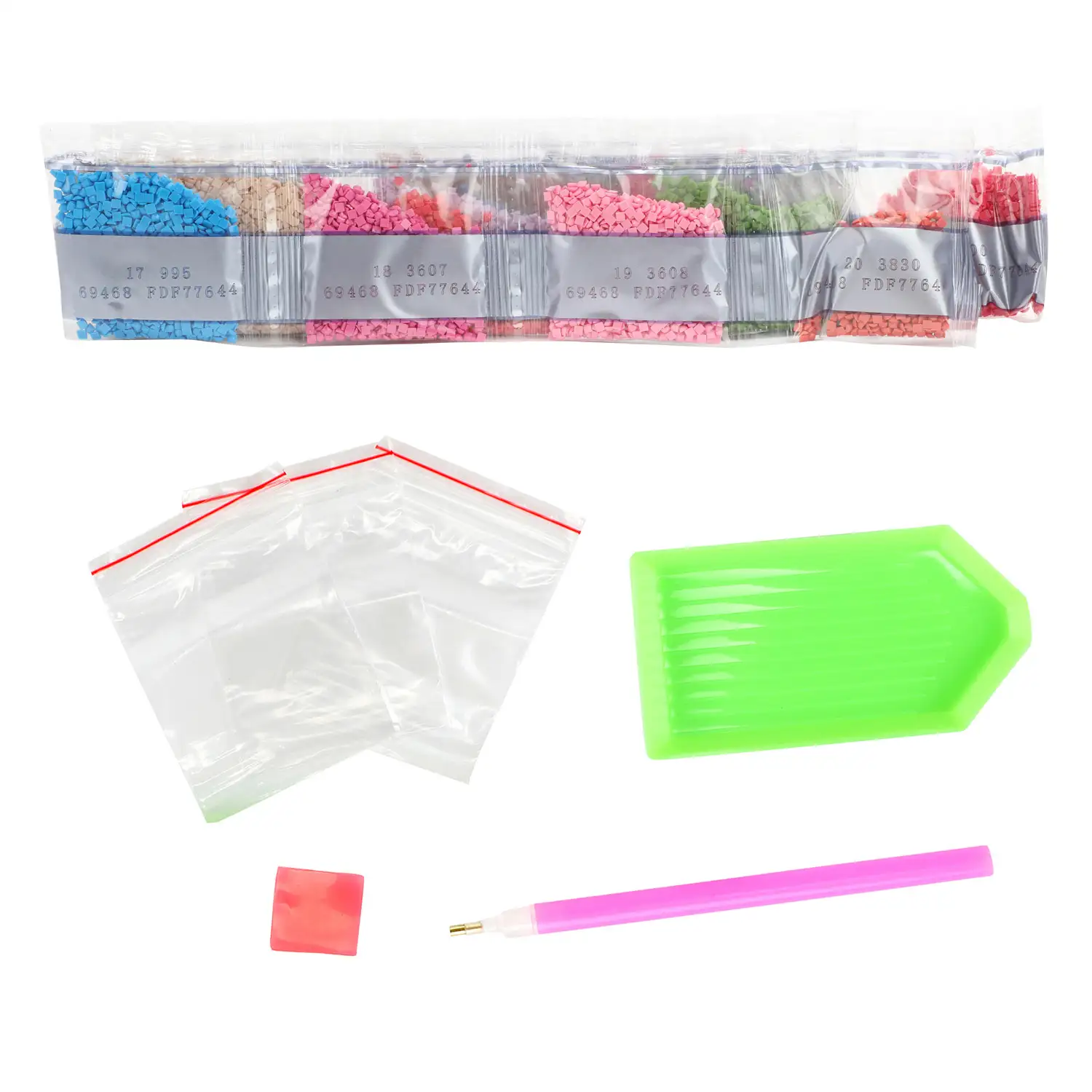 Diamantová mozaika: Sada na maľovanie diamantmi s motívom plameniakov 10x15 cm kép 3