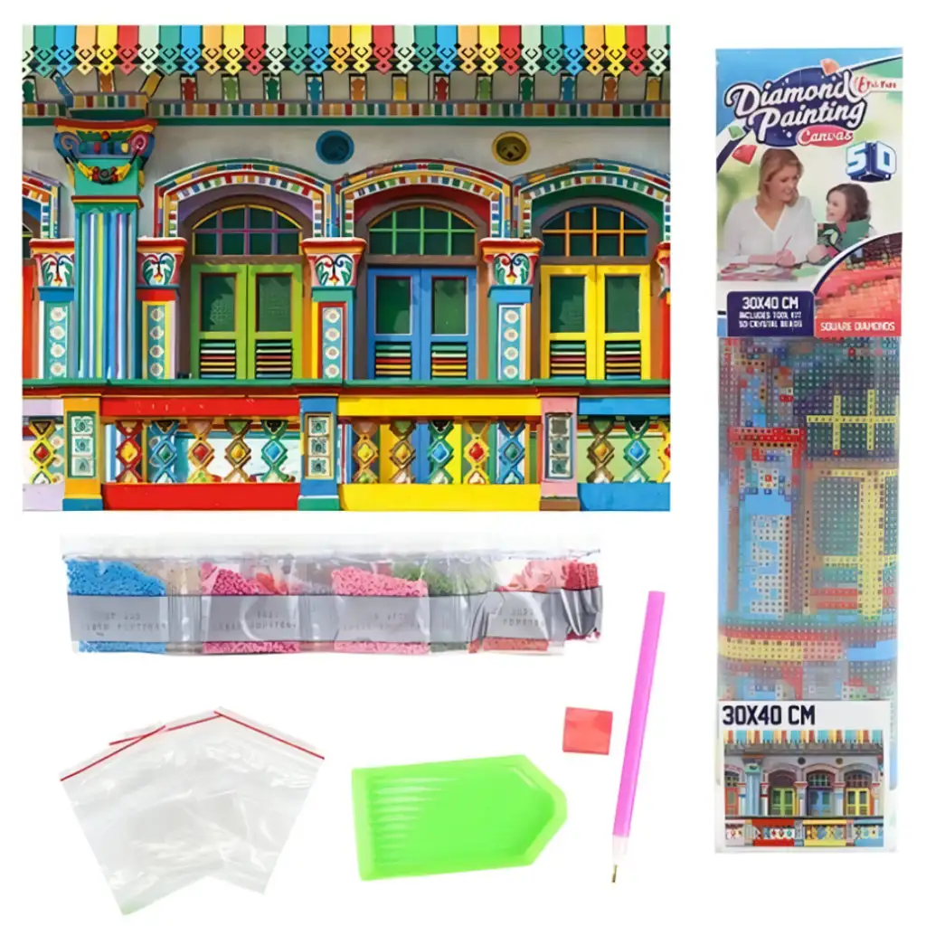 Diamantová mozaika: Farby Južnej Ameriky diamantová maľba set 30x40cm kép 2