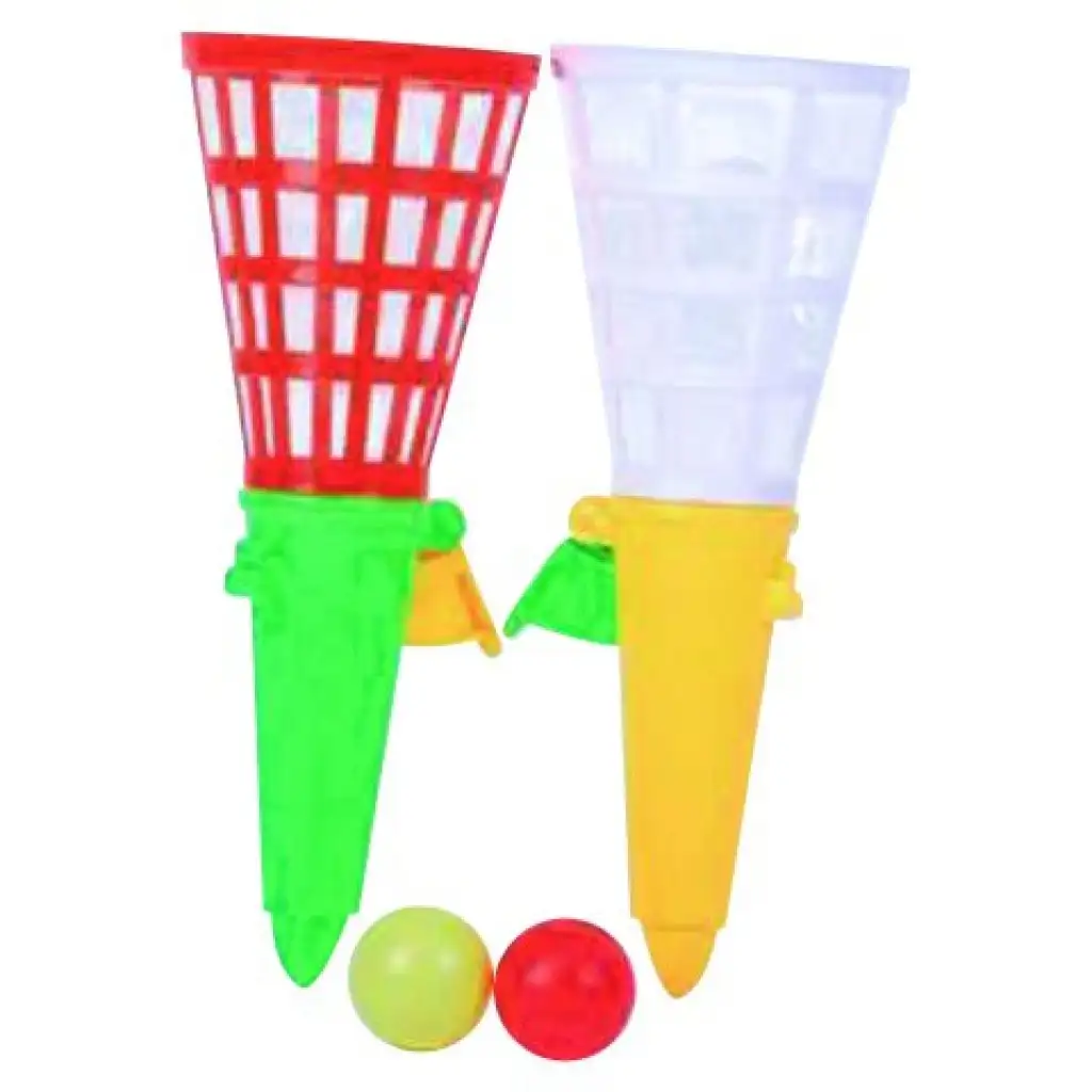 Lieviková zručná hra s 2 vystrelovačmi a loptičkou