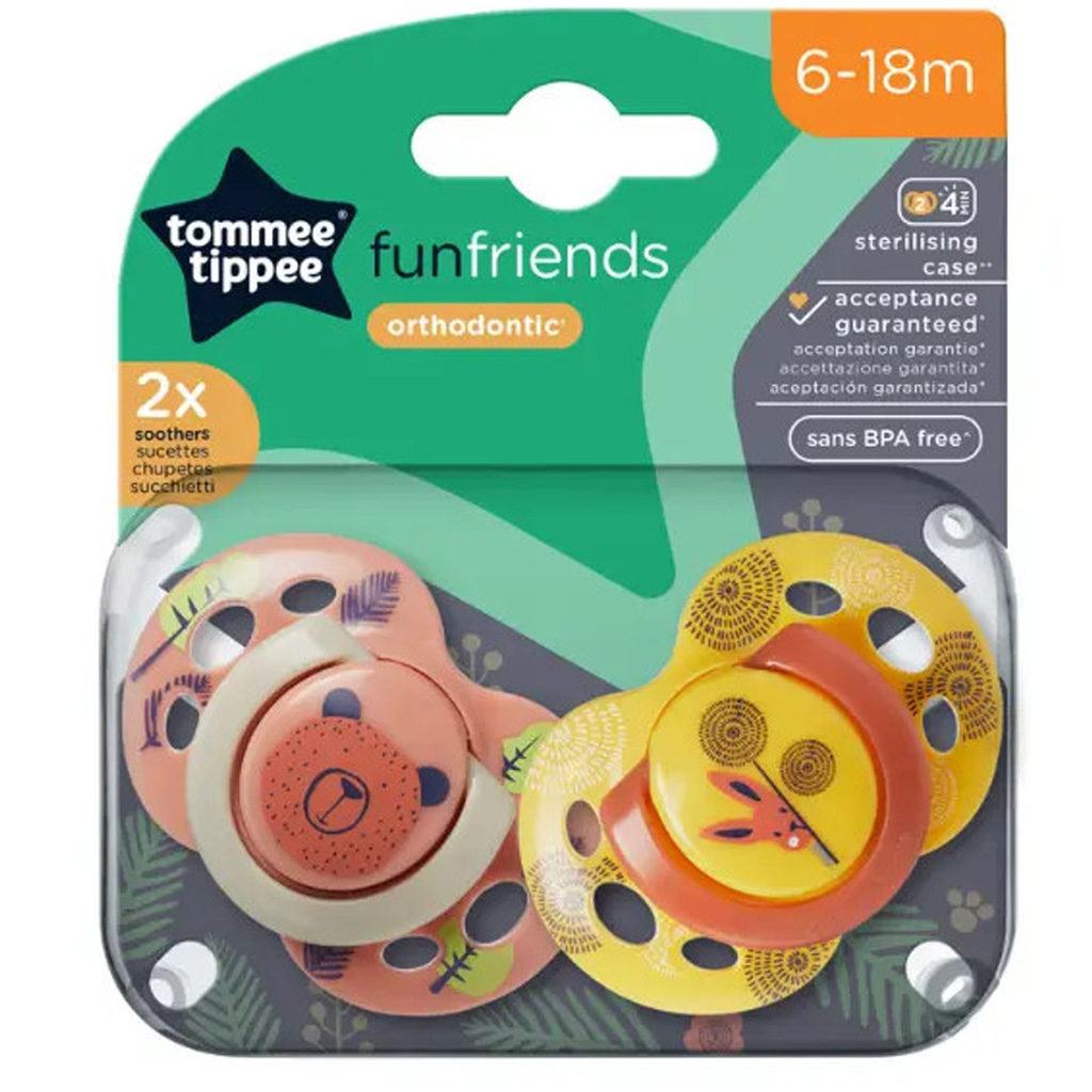 Tommee Tippee: Fun Friends játszócumi 2db-os szett (6-18 hó) kép 1