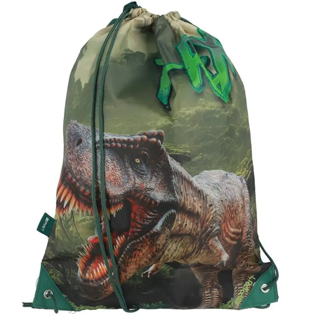 Spirit: Športová taška s motívom T-Rex dinosaura, 33x47cm