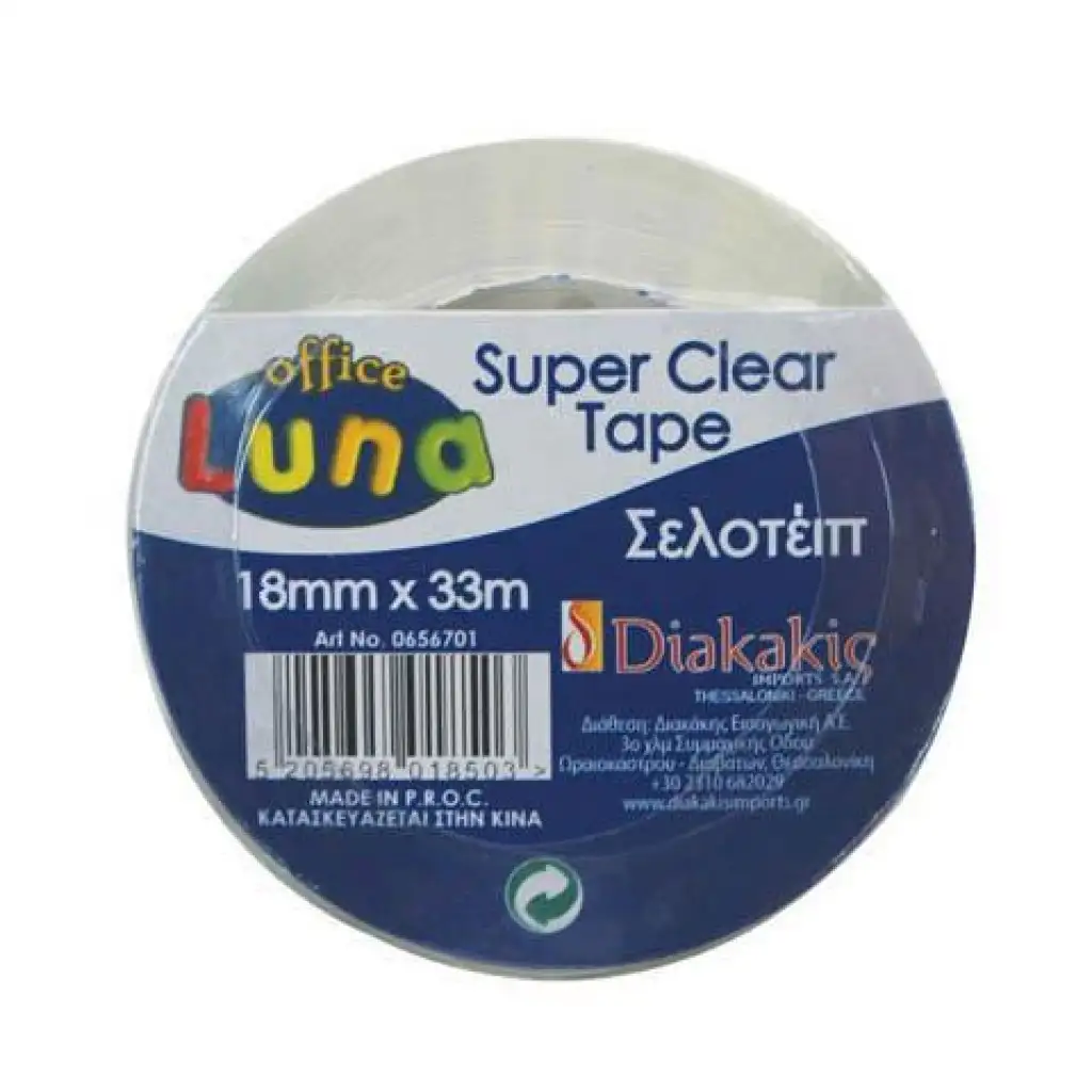 Transparentná 18 mm široká lepiaca páska 33m 1ks