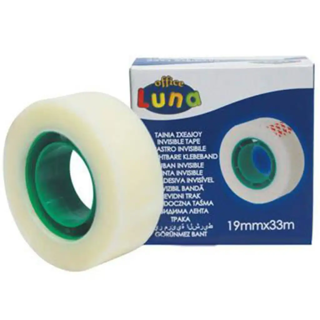 Transparentná 19mm široká lepiaca páska v krabici 33m 1ks