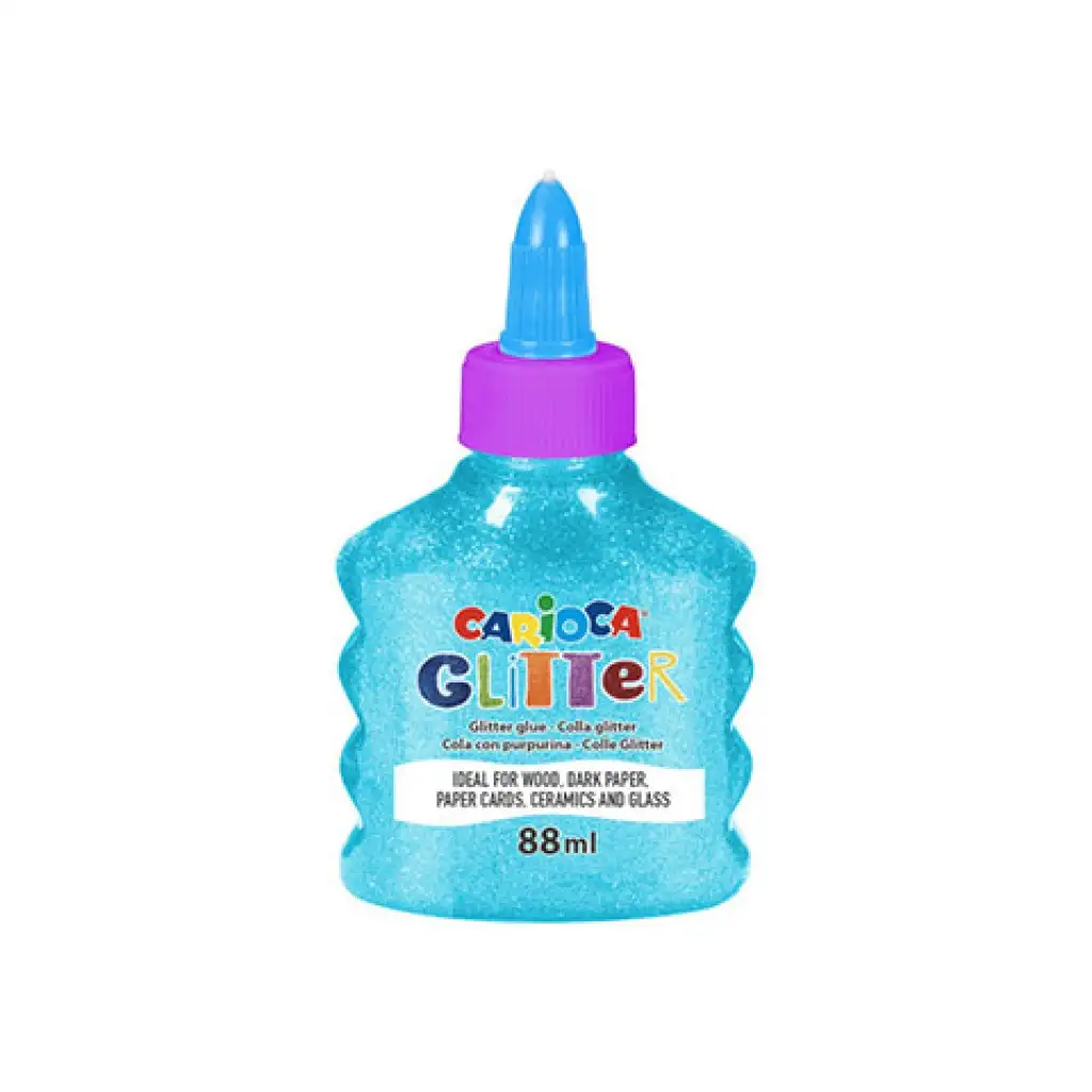 Trblietavé tekuté lepidlo v neónovo-svetlomodrej farbe - Carioca