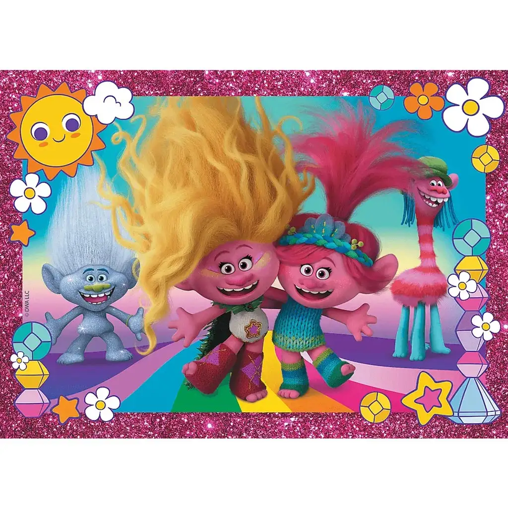 Trollovia 100-dielna trblietavá skladačka - Trefl kép 2