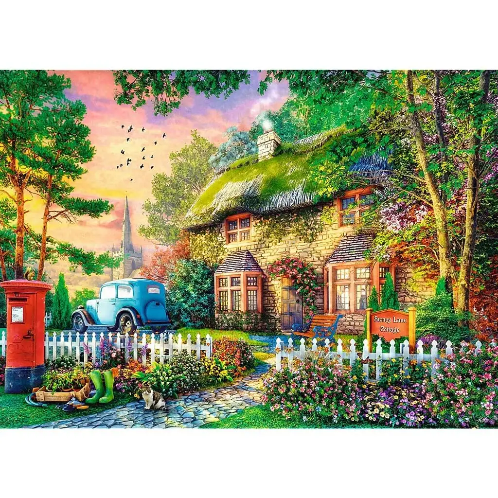 Stoney Lane chalúpka premium plus 1000-dielikové puzzle - Trefl kép 2