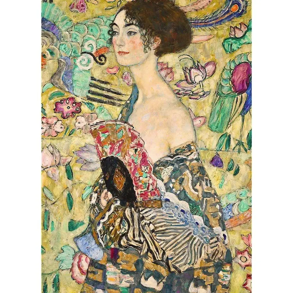 Gustav Klimt: Dáma s vejárom 1000-dielne puzzle - Trefl kép 2