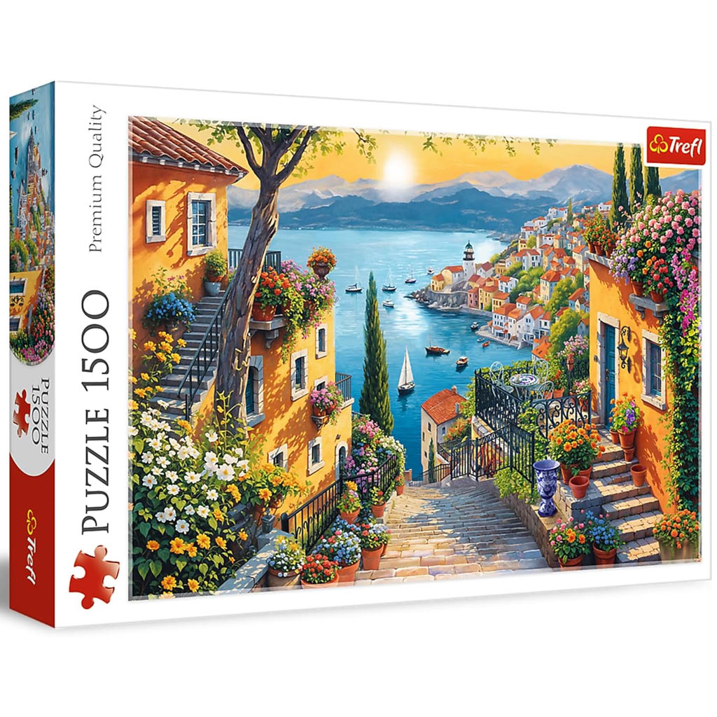 Puzzle s výhľadom na pláž, 1500 dielikov - Trefl