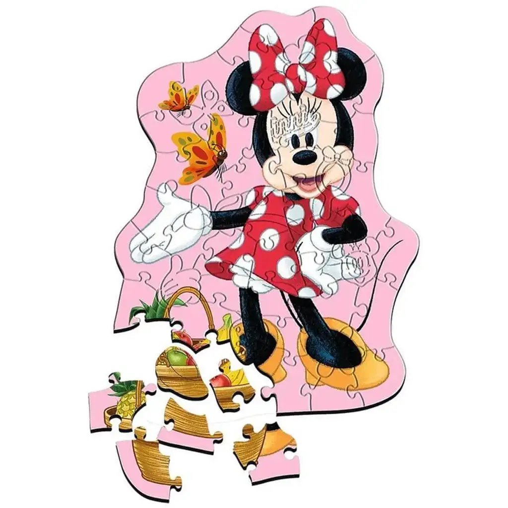 Drevené puzzle s obrysom Minnie Mouse, 50 ks - Trefl kép 2