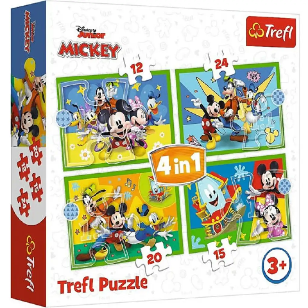 Mickey Mouse a priatelia 4v1 puzzle - Trefl