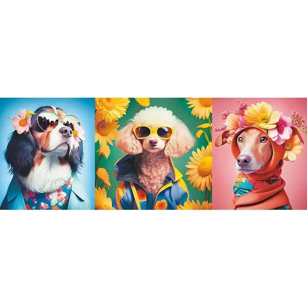 Psia módna prehliadka panoramatické puzzle 500 ks - Trefl kép 2