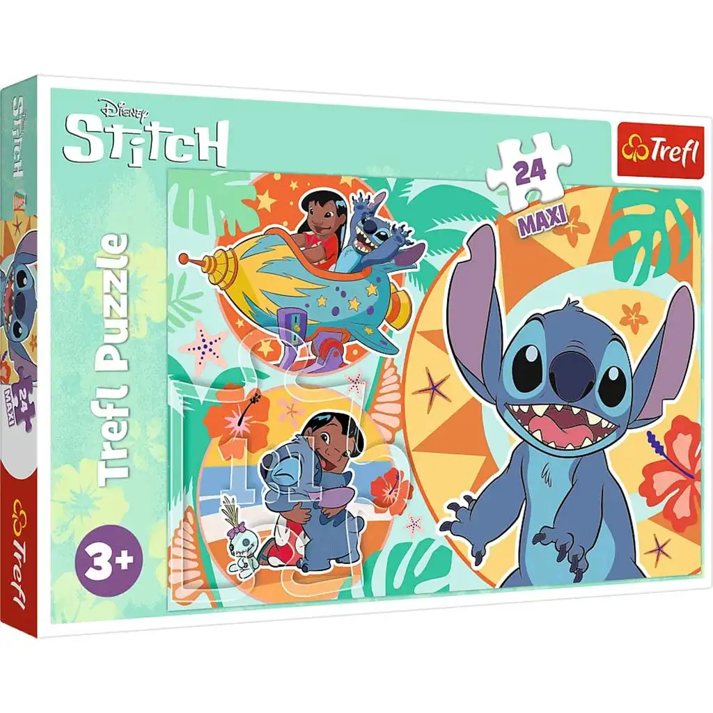 Disney: Lilo & Stitch šťastný deň 24-dielne Maxi puzzle - Trefl
