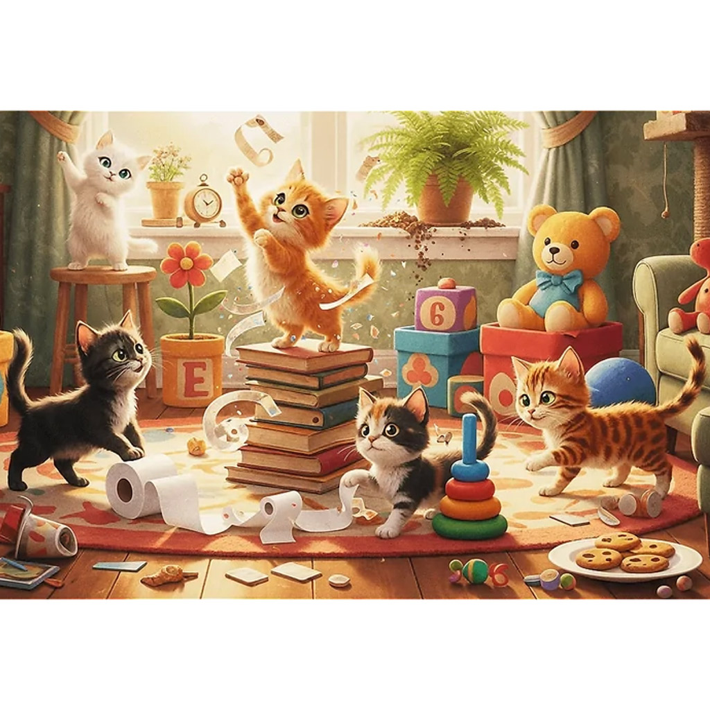 Mačacie šibalstvá 160-dielne puzzle - Trefl kép 2