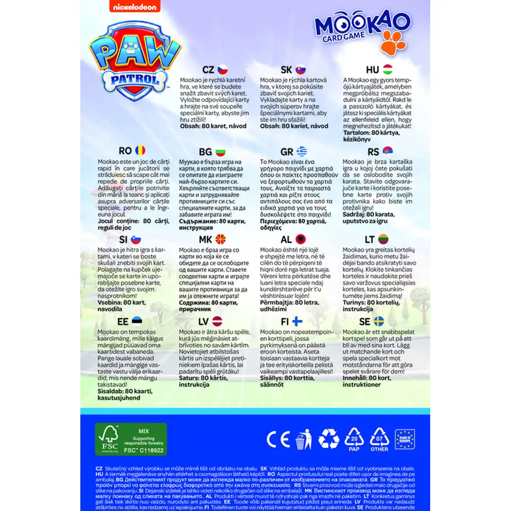 Paw Patrol Mookao kartová hra - Trefl kép 3