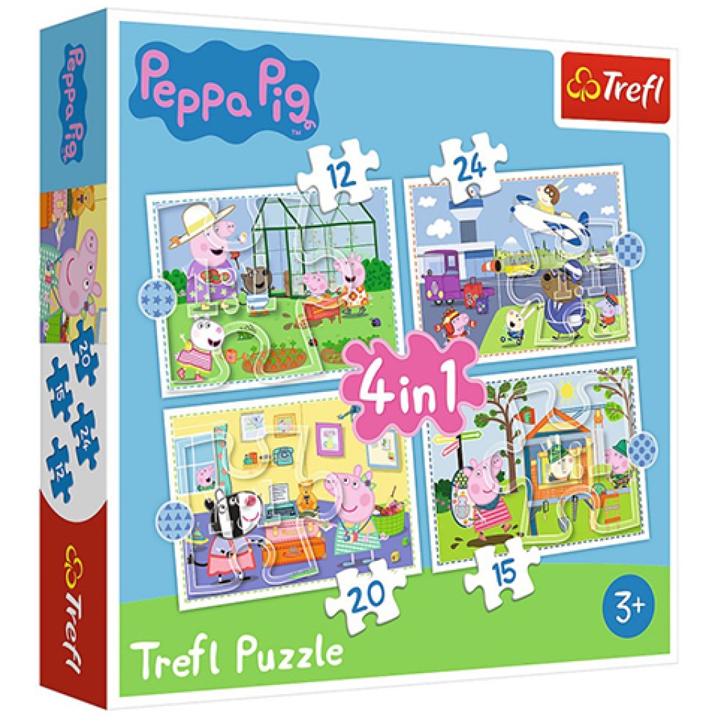 Letné spomienky Peppa Pig 4v1 puzzle - Trefl