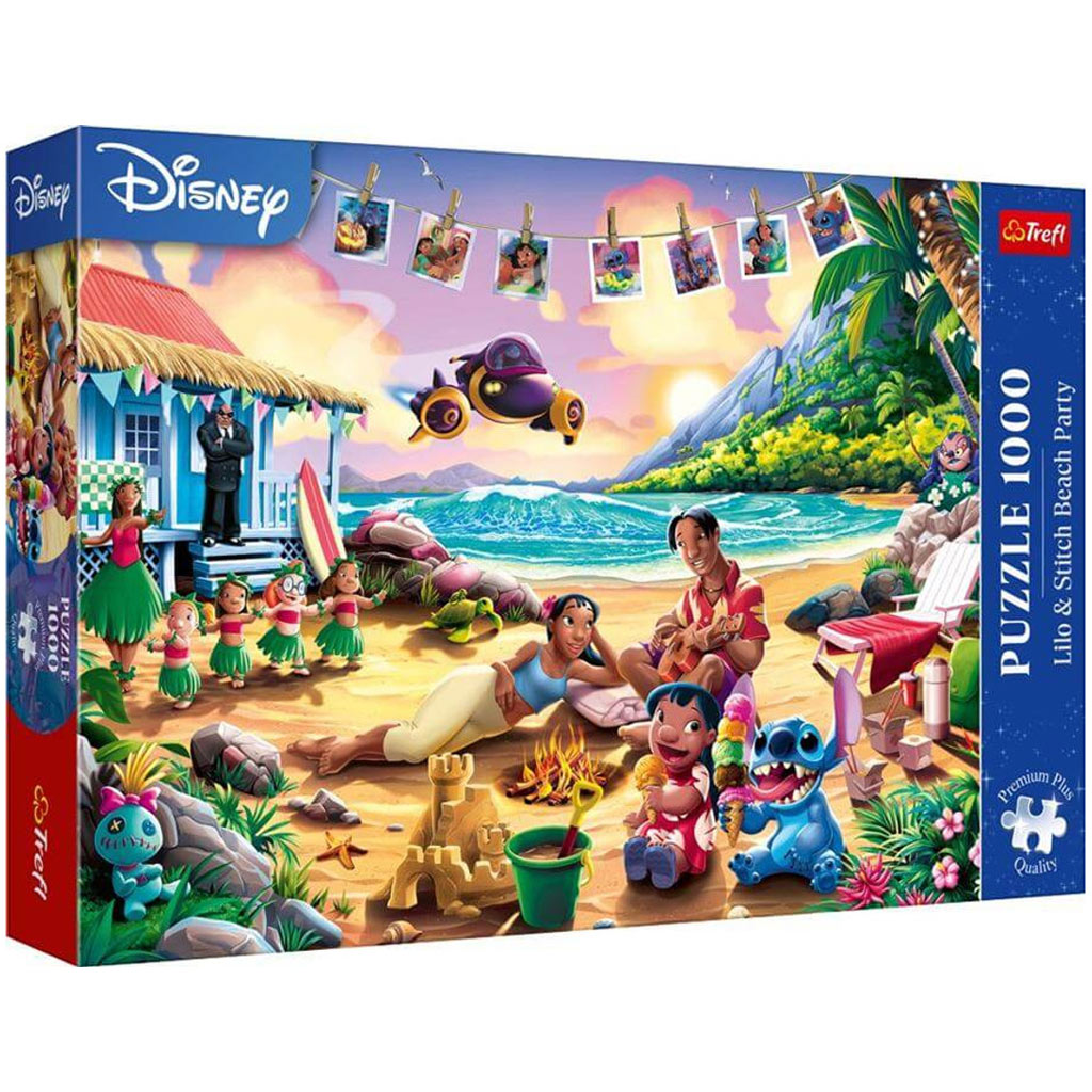 Stitch na pláži 1000-dielne prémiové plus puzzle - Trefl