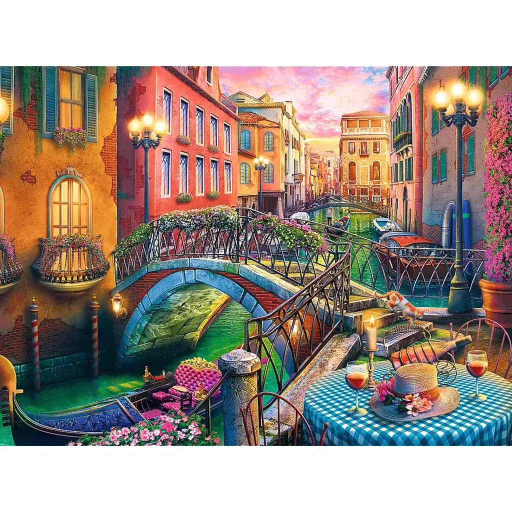 Benátsky večerný idyl 3000-dielne puzzle - Trefl kép 2
