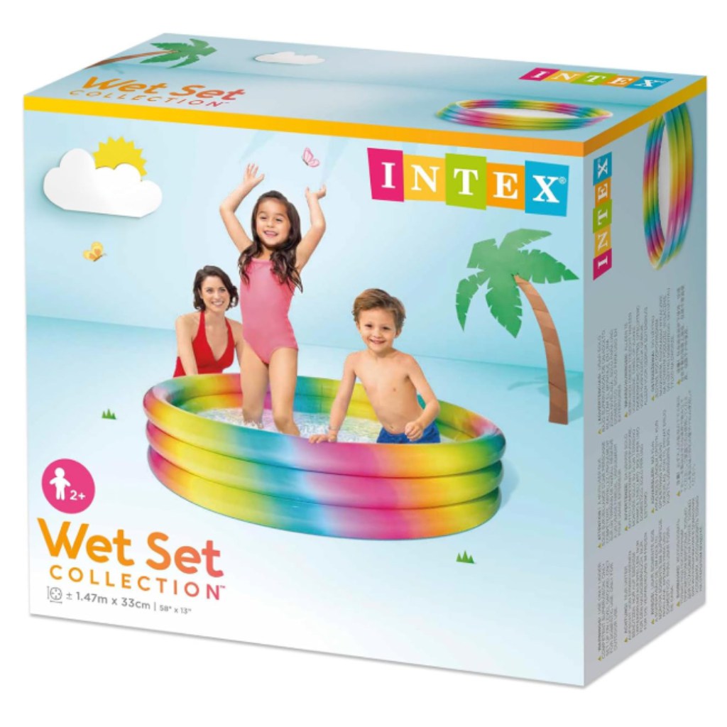 Trojkomorový detský bazénik Wild Geometry 147x33cm - Intex