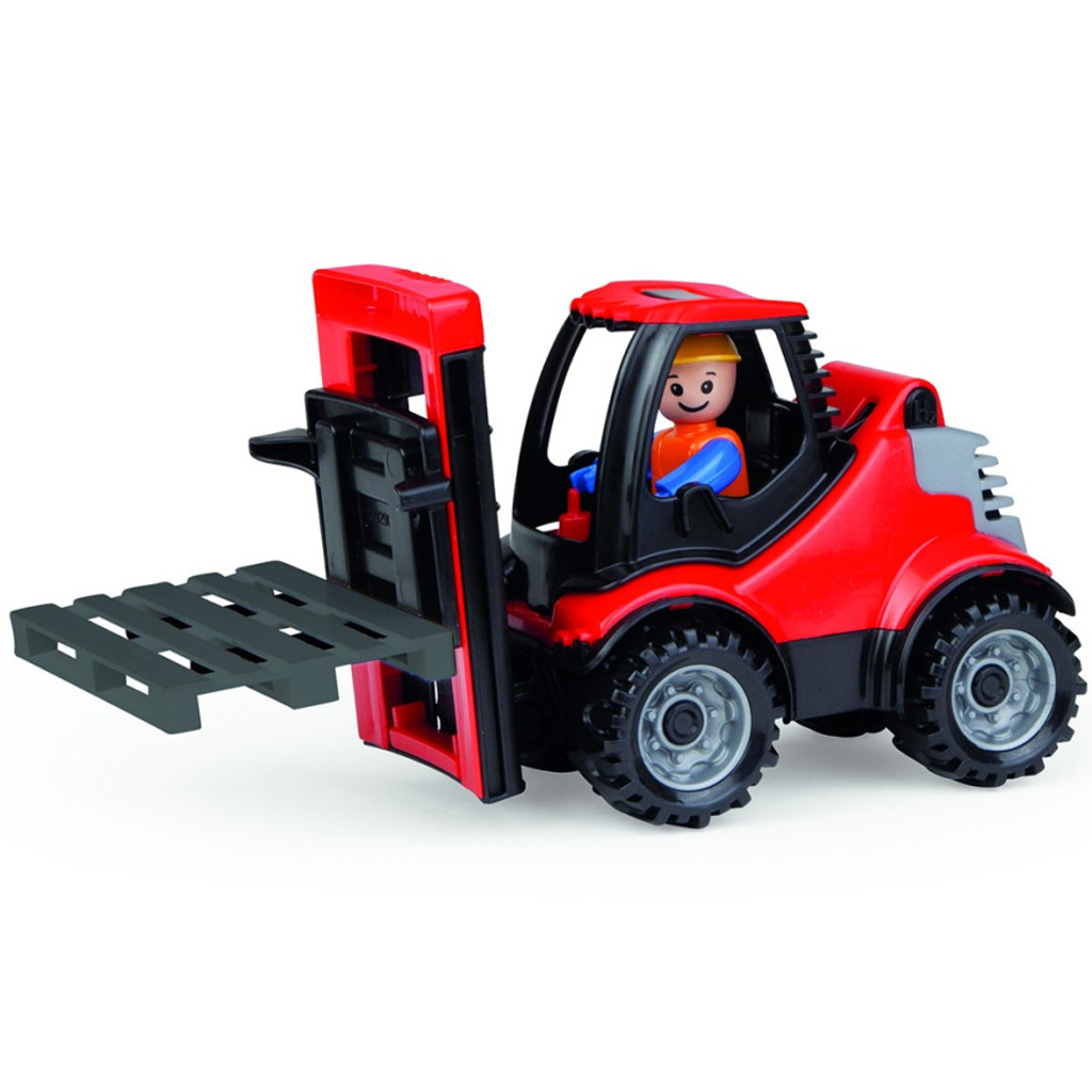 LENA: Truckies Vysokozdvižný vozík s paletami a boxmi 22 cm kép 2