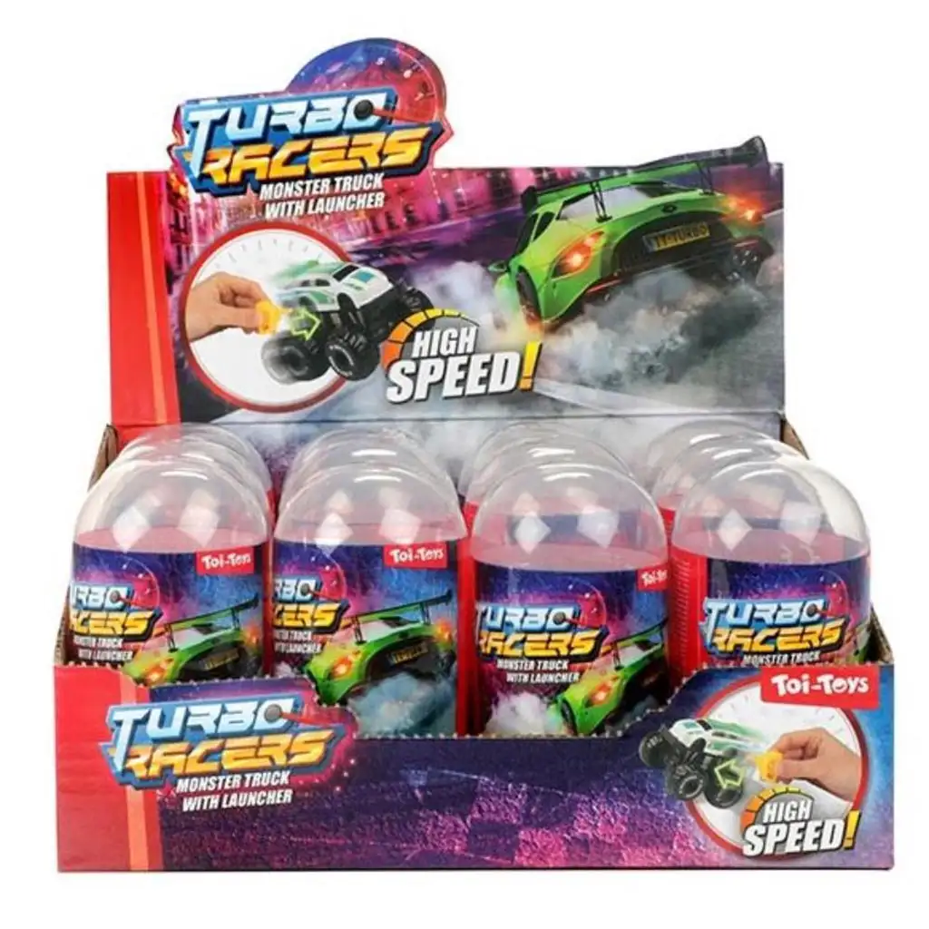Turbo Racers Monster Truck prekvapenie autíčko s vystreľovačom 1ks