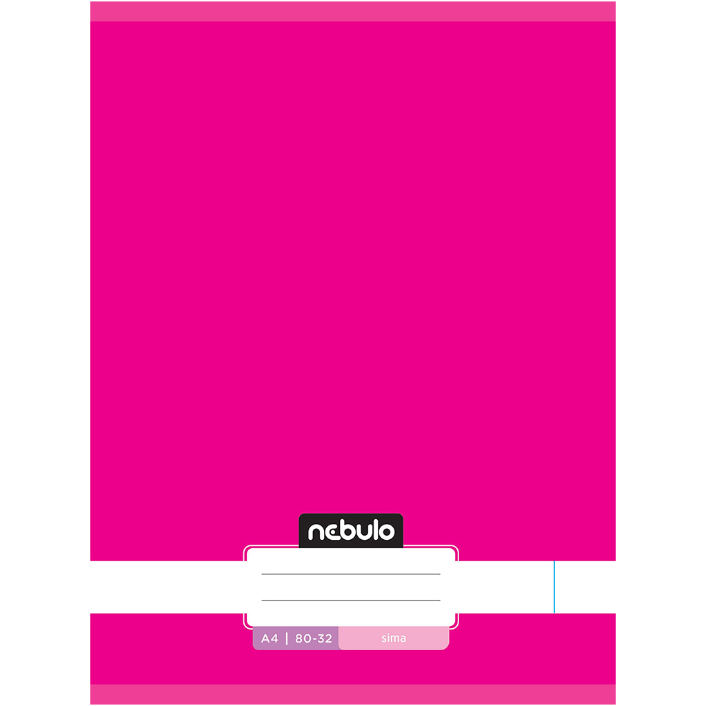 Nebulo: Zošívaný hladký neónovo ružový zošit 80-32 A/4