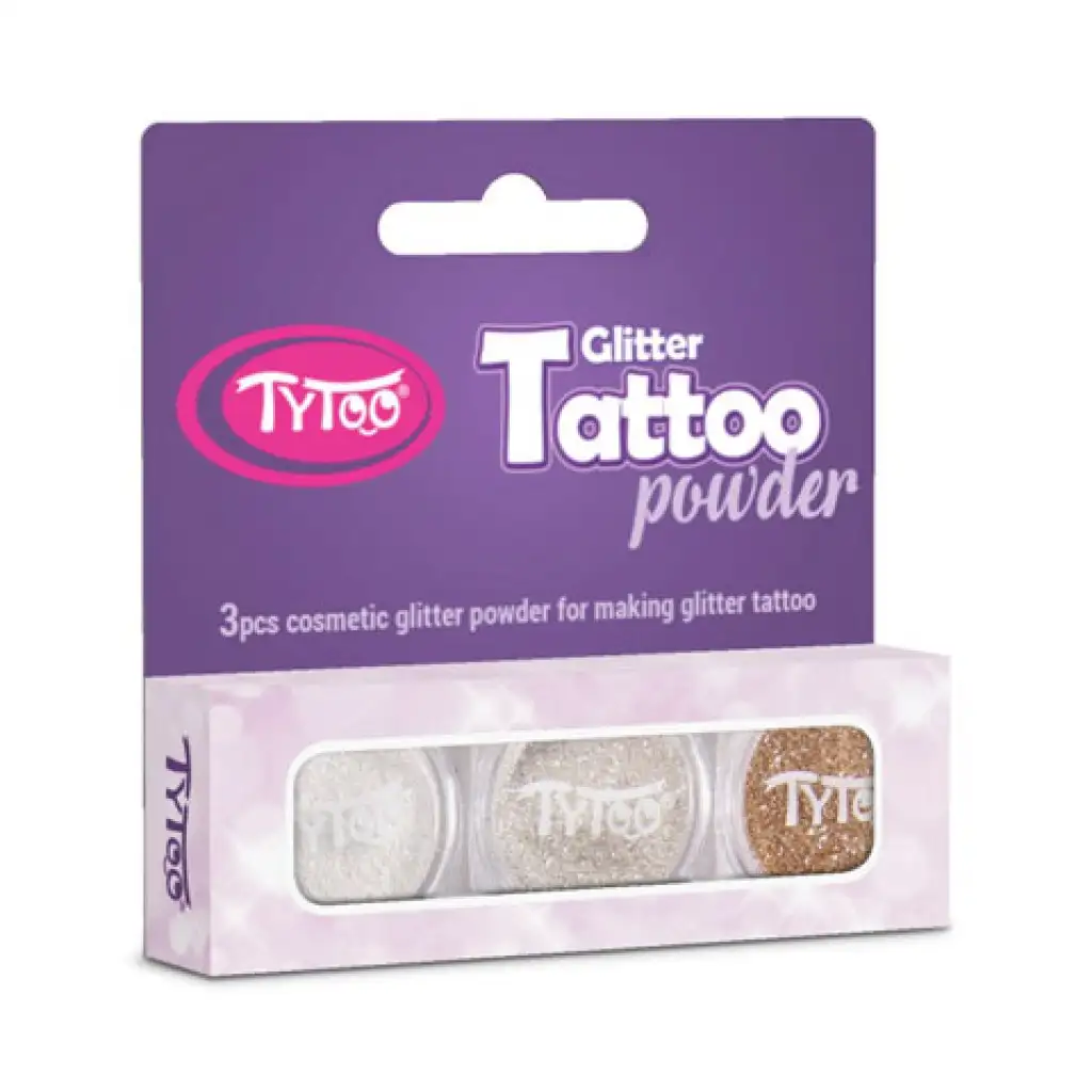 TyToo: Diamantový, biely a bronzový sľudový prášok 3x2,5ml set